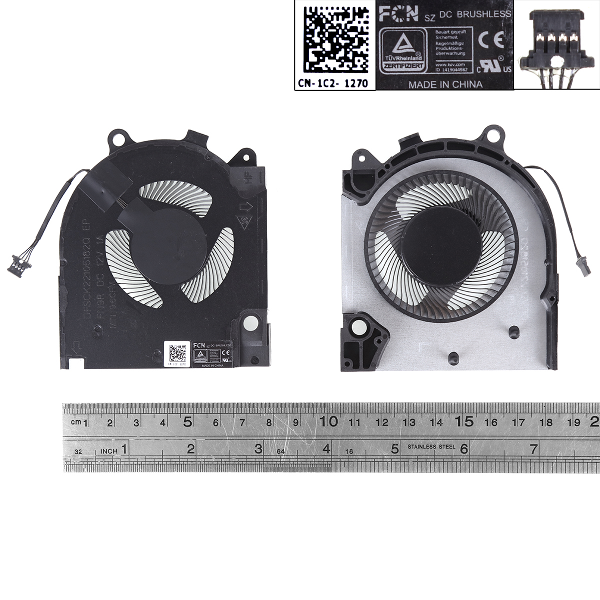 Picture of New Replacement CPU Cooling Fan For DELL G15 5510 5511 RTX3060 RTX3050 （CPU，ORG） RTX3060 RTX3050 Layout